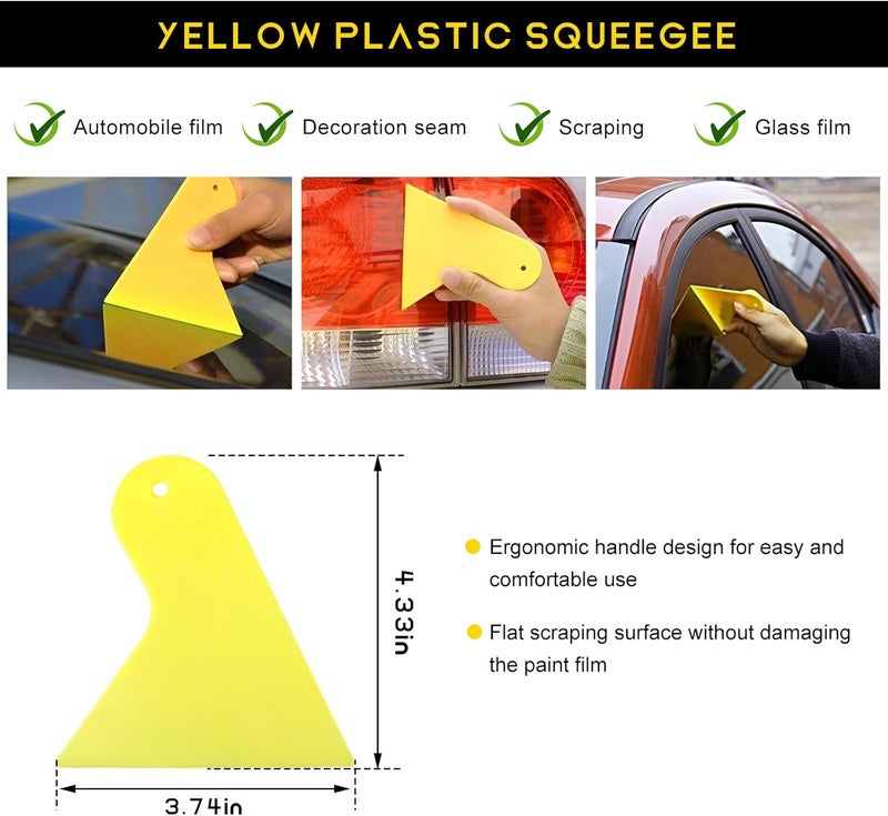 NYTKL 3 PCS Window Tint Kit, Window Film Installation Tools Include Squeegee, Utility Knife, Spray Bottle, Car Windows Tint Application Kit, Vehicle Glass Vinyl Wrap Tool Set - Image 3